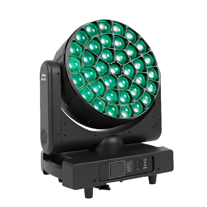 High-brightness Bee Eye moving head light with RGBW LEDs