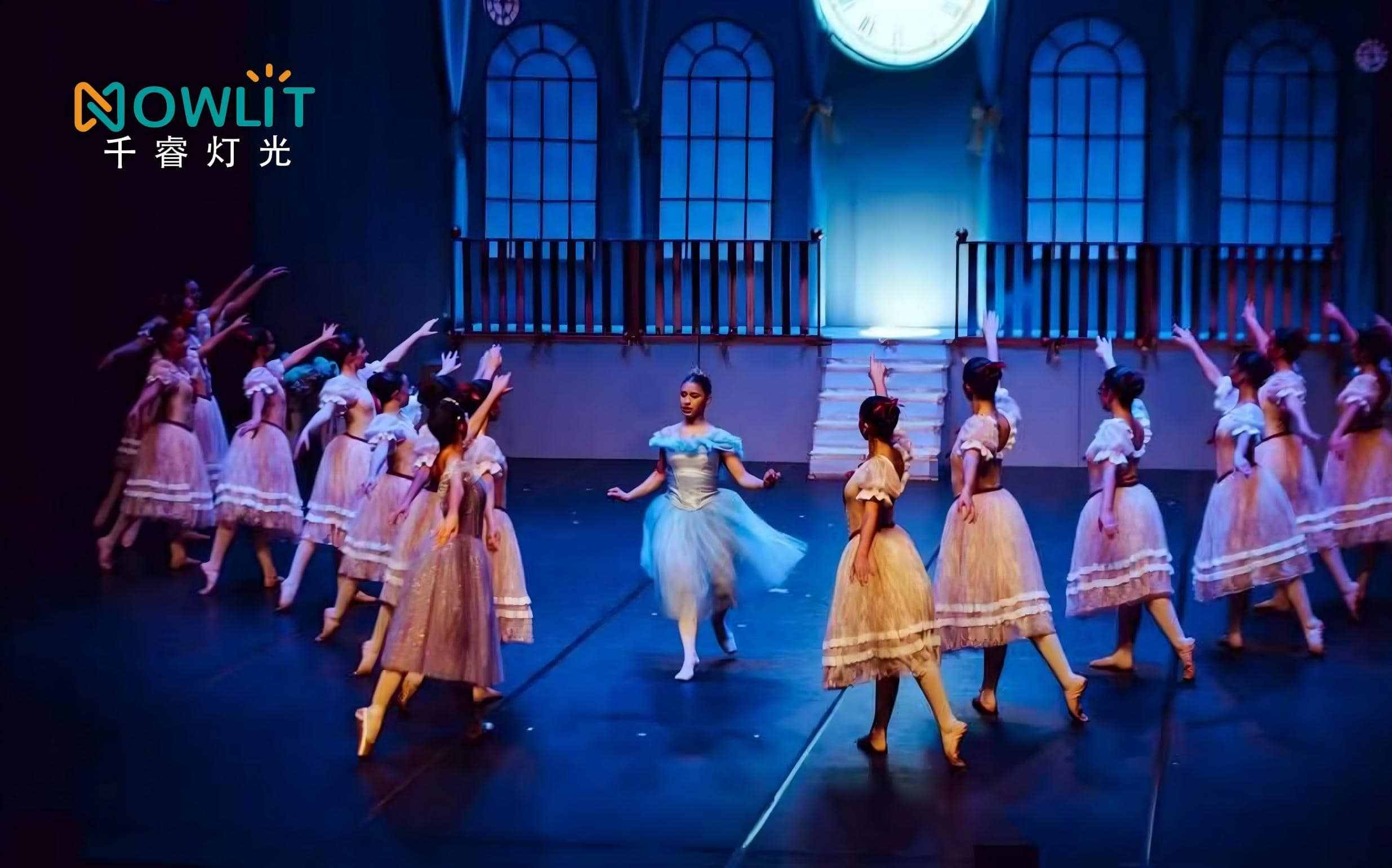 Professional theatre lighting installation with Arolla 700W moving head lights