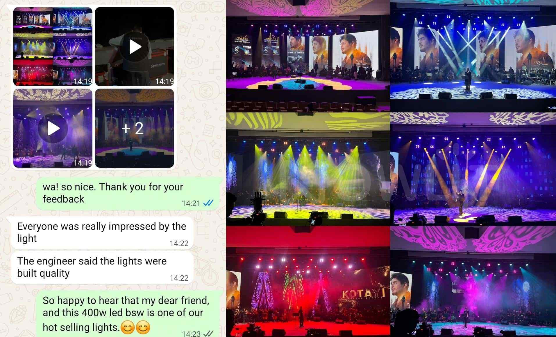NOWLIT 400W LED BSW concert lighting performance